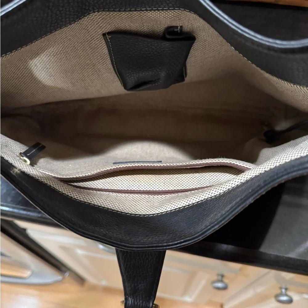 Dooney & Bourke Black Pebbled Leather Hobo with Silver Hardware